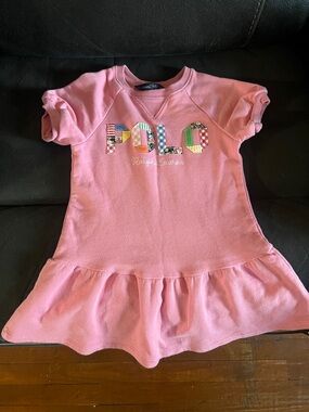 Ralph Lauren Pink Patch Logo Polo Dress